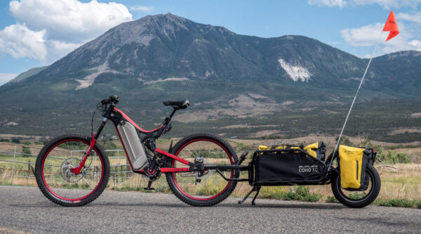 r22 everest adventure bike with burley trailer