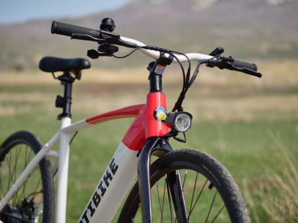 The argons LED headlight and carbon fiber fork