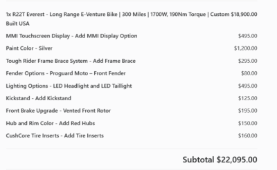 Gray prebuilt r22 everest 05 2026 options